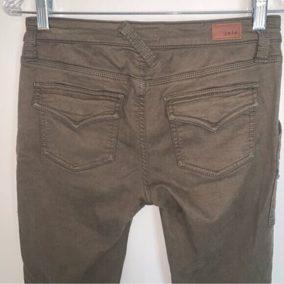 Joie Green Cargo Skinny Jean Pants 26 - Picture 6 of 10